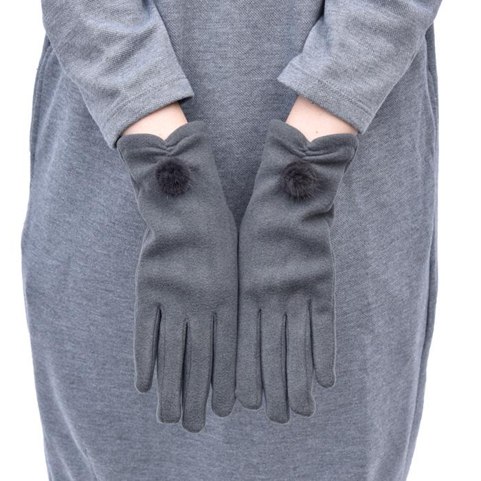 メール便送料無料 手袋 アームカバー レディース 五指 ストレッチ 裏生地 梵天 おしゃれ 柔らかい かわいい あったかグッズ |  | 01