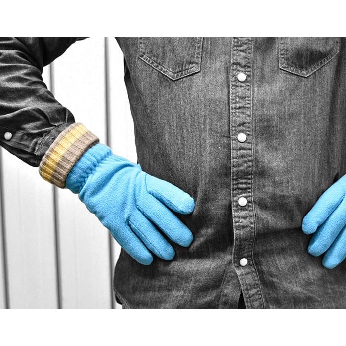 メンズ手袋 防寒 フリース ダブルカウス 五指 裏ボア すべり止め /暖かい 柔らかい 自転車 通勤 通学 あったかグッズ |  | 05