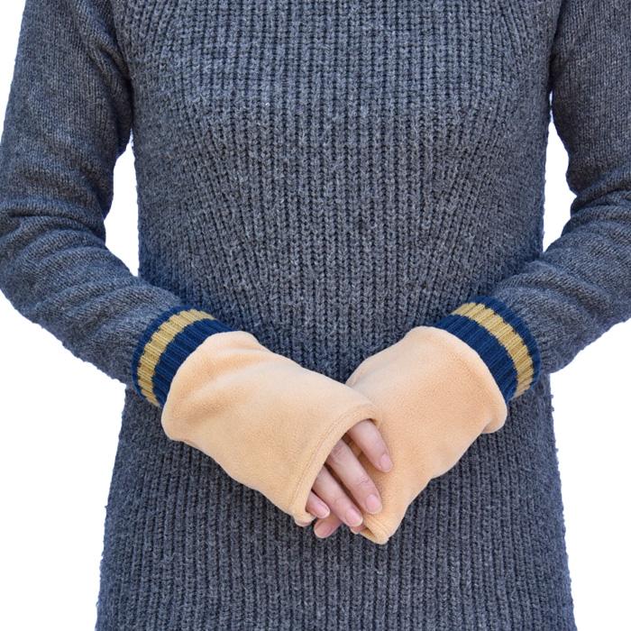 手袋 メンズ レディース 防寒 フリース ニットカウス 指なし フィンガーレス スマホ 裏ボア 裏フリース すべり止め アームウォーマー 通勤 通学 あったかグッズ |  | 01