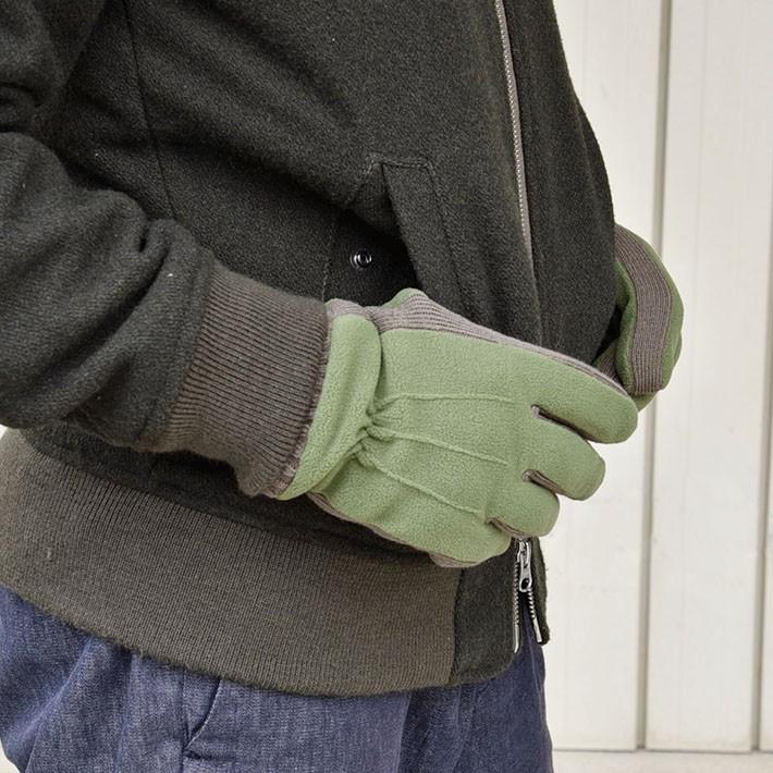 メンズ手袋 防寒 フリース ニットマチ ニットカウス 裏ボア すべり止め /暖かい 柔らかい  自転車 通勤 通学 あったかグッズ |  | 04