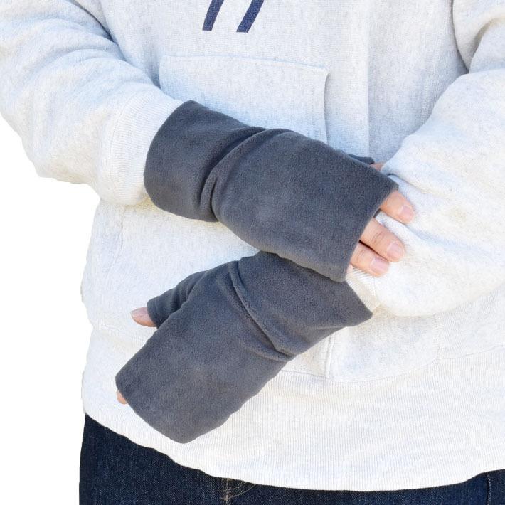 手袋 メンズ レディース 防寒 フリース アームウォーマー 指無し フィンガーレス 男女兼用 メール便送料無料 のびのび 暖かい 柔らかい 通勤 通学 |  | 02