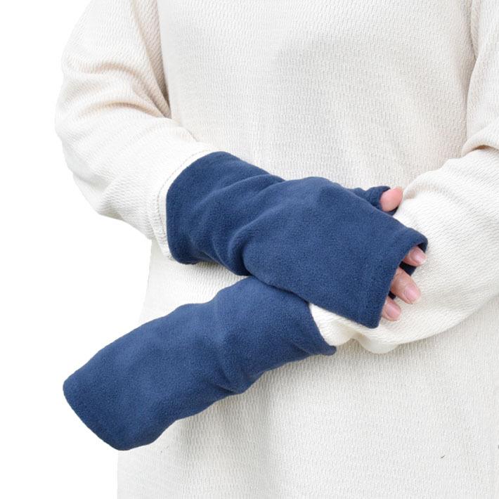 手袋 メンズ レディース 防寒 フリース アームウォーマー 指無し フィンガーレス 男女兼用 メール便送料無料 のびのび 暖かい 柔らかい 通勤 通学 |  | 03