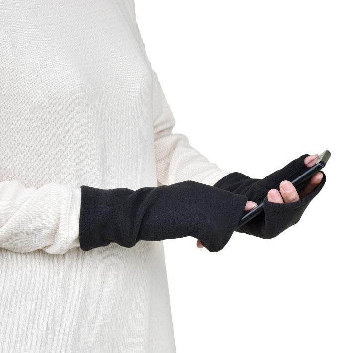 手袋 メンズ レディース 防寒 フリース アームウォーマー 指無し フィンガーレス 男女兼用 メール便送料無料 のびのび 暖かい 柔らかい 通勤 通学 |  | 06