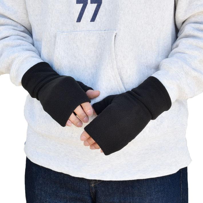 手袋 メンズ レディース 防寒 フリース アームウォーマー 指無し フィンガーレス 男女兼用 メール便送料無料 のびのび 暖かい 柔らかい 通勤 通学 |  | 09