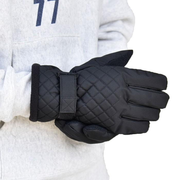 メンズ手袋 防寒 防風手袋 甲キルティング 裏ボア すべり止め /保温 自転車 暖かい 柔らかい 通勤 通学 |  | 02