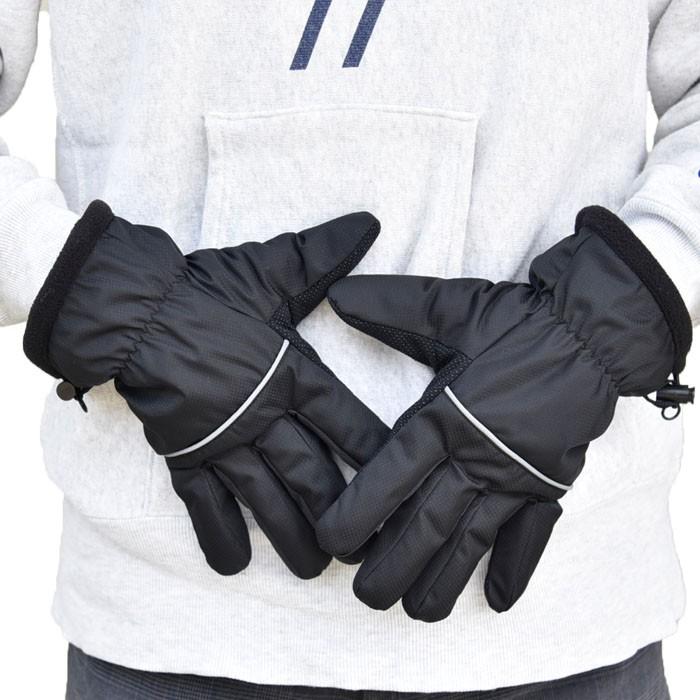 メンズ手袋 防寒 防風手袋 裾ストッパー 裏ボア すべり止め /発熱 保湿 保温 自転車 暖かい 柔らかい 通勤 通学 |  | 02