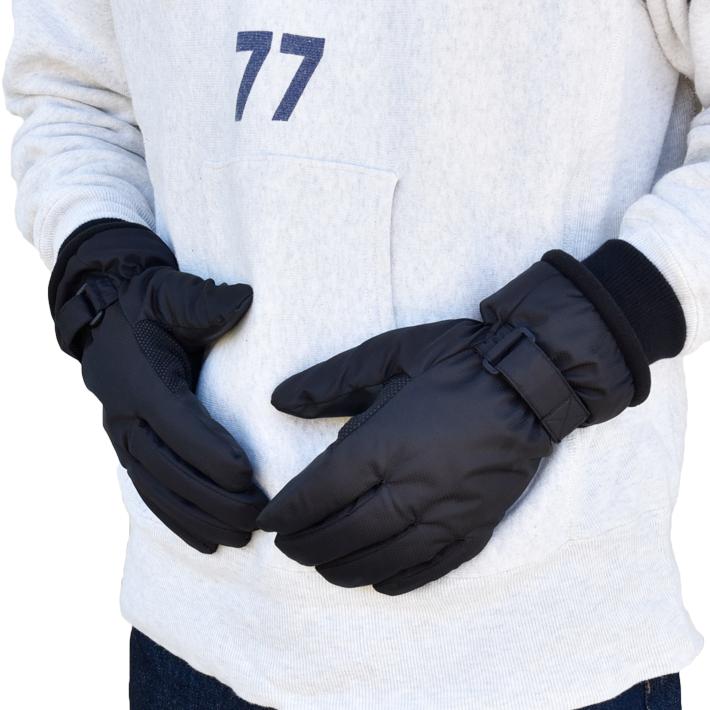 手袋 防寒 防風 防水 インナーフィルム入り レディース メンズ ポリエステル ニットカウス 裏起毛 スマホ対応 すべり止め 自転車 【メール便送料無料】通勤 通学 |  | 07