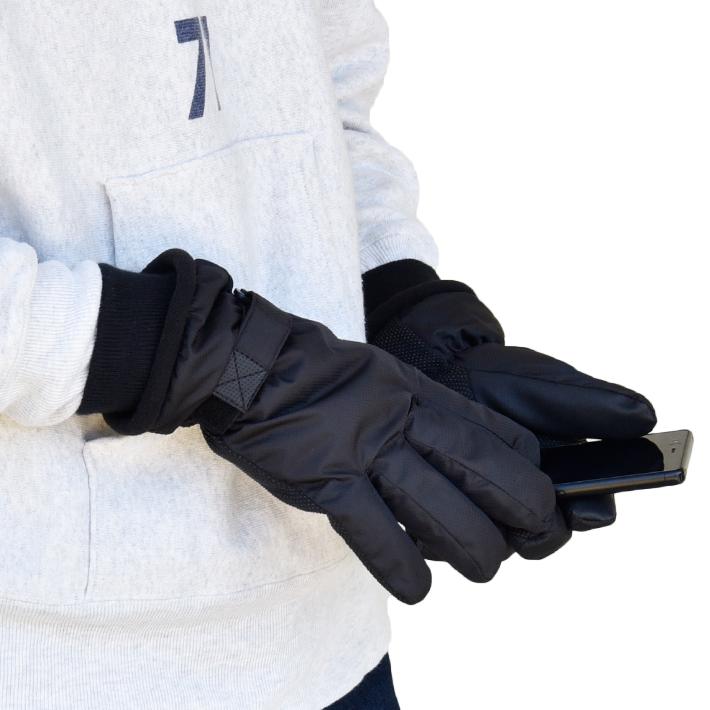 手袋 防寒 防風 防水 インナーフィルム入り レディース メンズ ポリエステル ニットカウス 裏起毛 スマホ対応 すべり止め 自転車 【メール便送料無料】通勤 通学 |  | 08