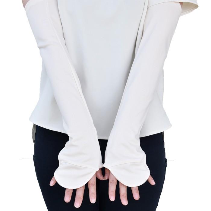 手袋 UV手袋 ロング 平オープン 吸汗速乾 レディース 無地 /メール便送料無料 UVカット UVケア おしゃれ 母の日 |  | 06