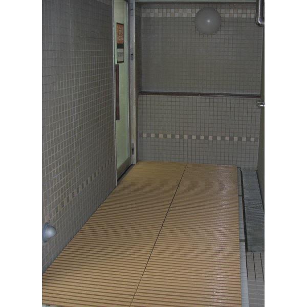 水廻りフロアー サワーロール 3m巻 厚17mm×巾600mm×長3m/枚 ブラウン 日本製 防炎 裏面全面軟樹脂 滑り止め フロア材 MZSL-60 |  | 03