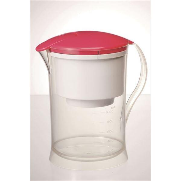大容量 オイルポット/調理器具 〔ピンク〕 0.8L 約140×190×220mm 高性能活性炭カートリッジ付き 『アルファ』 〔キッチン 台所〕 | 