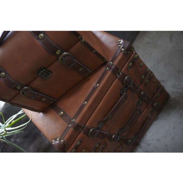 トランク 合皮製旅行バッグ 幅30×奥行20×高さ25cm 合皮 合成皮革 I.W アイダブリュー ショップ 店舗 インテリア家具 |  | 02
