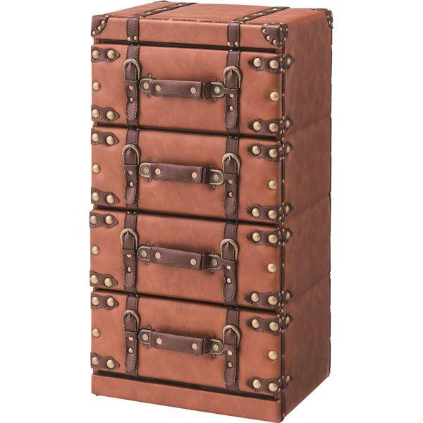 デザイン チェスト タンス 幅41cm 4段 合皮 合成皮革 I.W アイダブリュー リビング ショップ 店舗 インテリア家具 備品 什器 | 