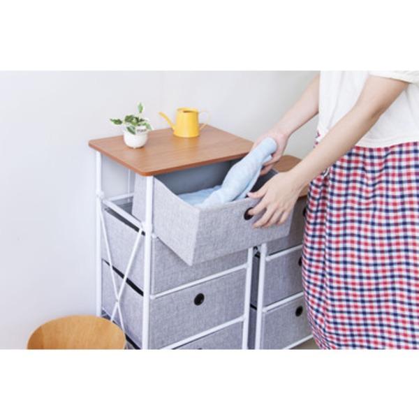 チェスト タンス 幅40cm 3段 グレー 折りたたみ式 スチール 簡単組立 ベッドルーム 寝室 リビング ダイニング |  | 02