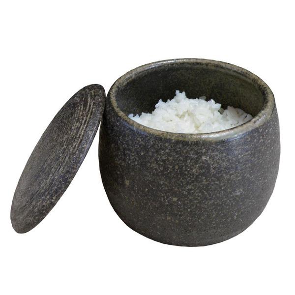 陶器製 おひつ 約直径13.2×高さ11.5cm 1.5合用 電子レンジ 冷蔵庫保存対応 吸水性抜群 日本製 伊賀焼 ダイニング キッチン | 