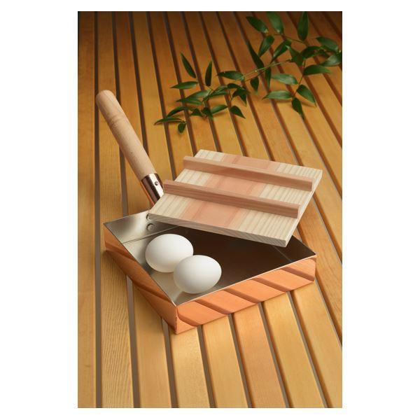 銅製 本職用玉子焼き/卵焼き器 〔18cm×18cm 木蓋付き〕 日本製 磨き剤付き ミラー仕上げ 『アサヒ』 〔キッチン 台所〕 | 