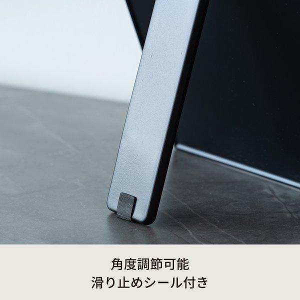 サイドフレーム卓上ミラー 飛散防止加工 角度調整可 鏡 ルームミラー 折りたたみ 木目調 ウォールナット モダン 高級感 完成品 NK-269 ダークブラウン(茶) |  | 03