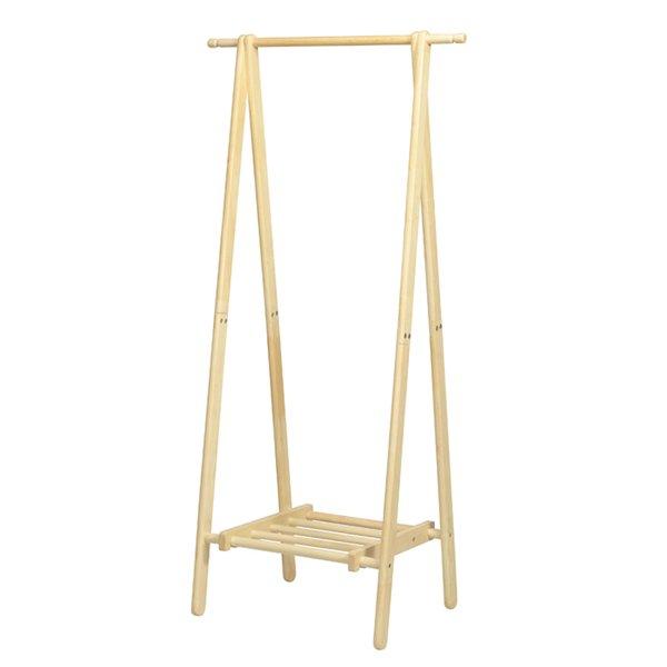 オープンハンガーラック(ナチュラル) 幅75cm×奥行45cm 木製 折りたたみ 収納棚付き 衣類収納 コートハンガー スリム 省スペース モダン 北欧風 木目 NK-850 |  | 04