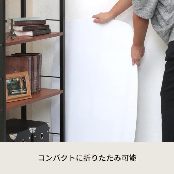 プライベートテーブル(ホワイト)　幅75cm 折りたたみローテーブル/机/長方形/鏡面加工/モダン/完成品/NK-757 |  | 03