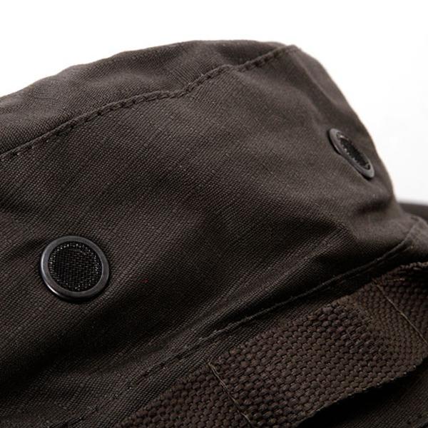USAタイプ ジャングル ハット 帽子 XL ブラック リップストップ 綿100％ 通気口付 蒸れ軽減 アメリカ軍 ミリタリーウェア |  | 02
