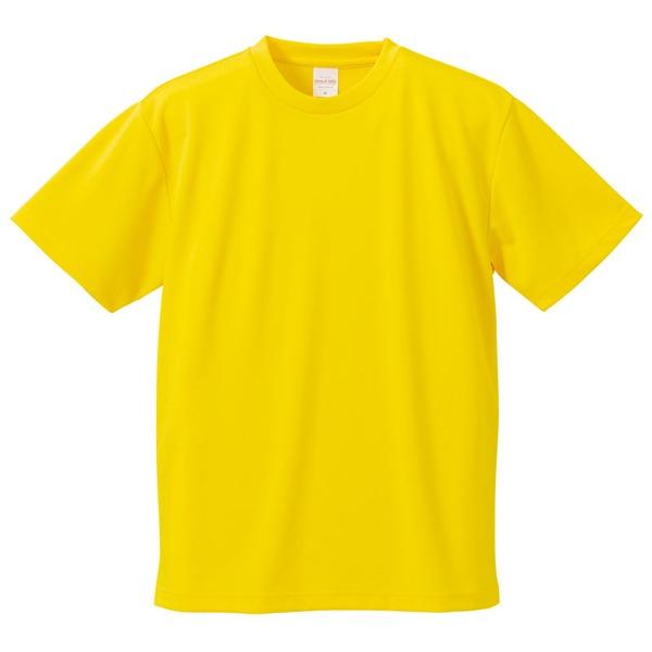 〔5枚セット〕 Tシャツ 150cm カナリア イエロー UVカット 吸汗 速乾 4.1オンス さらさらドライ 半袖 ティーシャツ tシャツ | 
