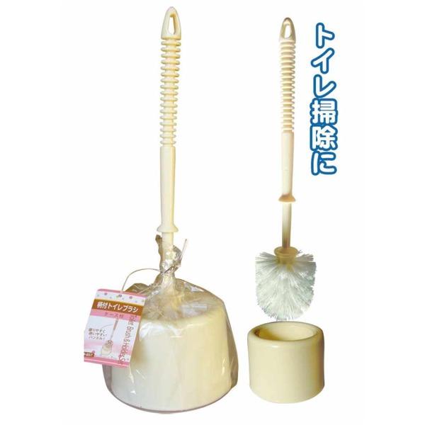 柄付トイレブラシ35cmケース付 38-857 〔12個セット〕 | 