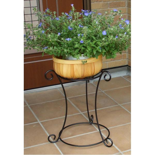 コンビネーションスタンド/花台 〔Mサイズ：外径37cm×高さ40cm〕 目皿付 スチールワイヤー製 日本製 〔園芸 ガーデニング用品〕 |  | 03