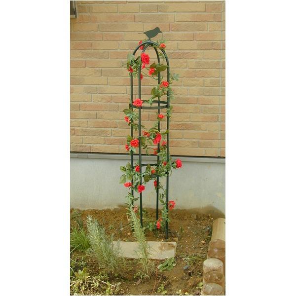 フラワースタンド/花台 〔直径25cm×高さ120cm〕 脚4本付 防サビ加工 スチールパイプ製 日本製 『ミニオベリスク アリビオ』 |  | 01