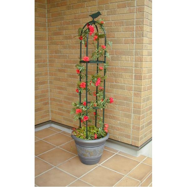 フラワースタンド/花台 〔直径25cm×高さ120cm〕 脚4本付 防サビ加工 スチールパイプ製 日本製 『ミニオベリスク アリビオ』 |  | 02