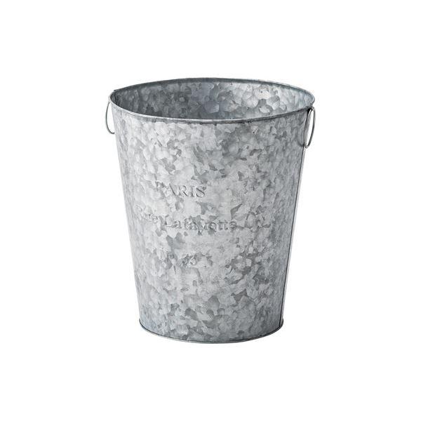 ゴミ箱 ダストボックス 直径25cm シルバー スチール 完成品 キッチン 台所 店舗 備品 什器 インテリア雑貨 | 