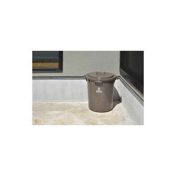 ゴミ箱 ダストボックス 幅42.5cm 45L ブラウン 日本製 ふた付き ラウンドペール 完成品 キッチン 台所 店舗 備品 |  | 01
