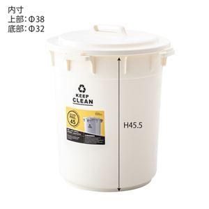 ゴミ箱 ダストボックス 幅42.5cm 45L ブラウン 日本製 ふた付き ラウンドペール 完成品 キッチン 台所 店舗 備品 |  | 05