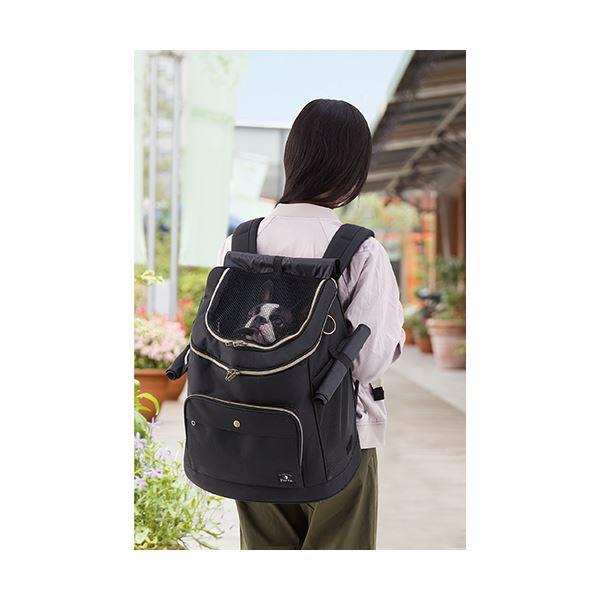 Porta ドッグ リュックキャリー ブラック メッシュ窓付 ロールアップ 洗える 中敷カバー 犬用 キャリー ペット用品 |  | 01