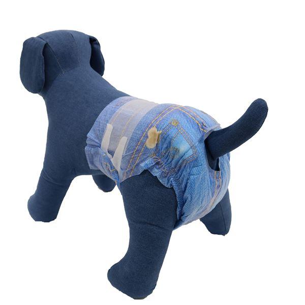 （まとめ）ジーンズ風パンツ L 12枚 （ペット用品）〔×8セット〕 |  | 01