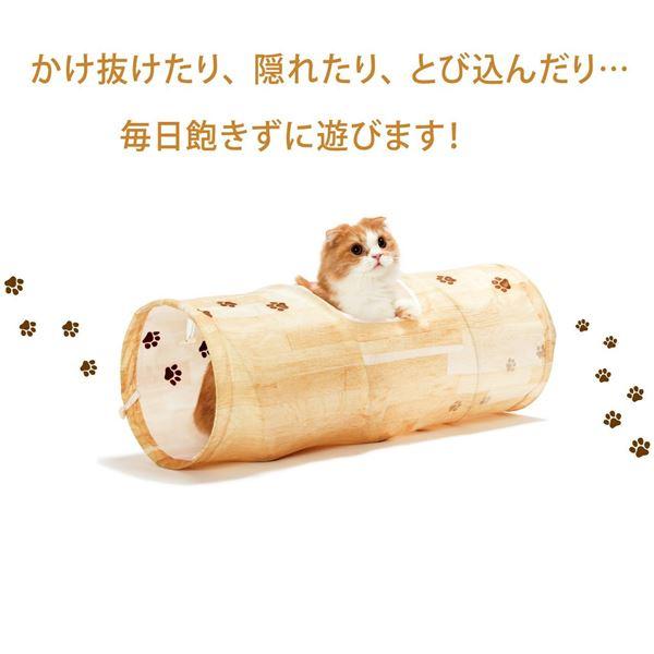 （まとめ）キャットトンネルスパイラル 木目柄（ペット用品）〔×12セット〕 |  | 01