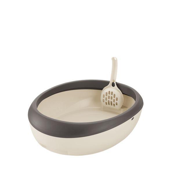 （まとめ）ラプレ ネコトイレ M ダークグレー (ペット用品) (×5セット） | 