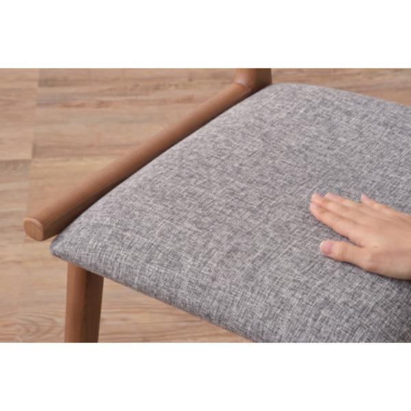 ダイニングチェア パーソナルチェア 幅52cm グレー×ブラウン 2脚セット 木製 リビング 在宅ワーク 店舗 インテリア家具 |  | 02