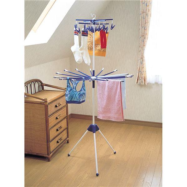 室内物干し 物干しスタンド 2段式 幅81.5cm 日本製 耐荷重8kg ピンチ16個 組立品 ニュークリーンドライ 深海金物 洗濯物 | 
