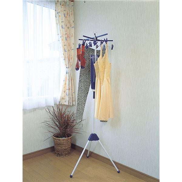 室内物干し 物干しスタンド 2段式 幅81.5cm 日本製 耐荷重8kg ピンチ16個 組立品 ニュークリーンドライ 深海金物 洗濯物 |  | 02
