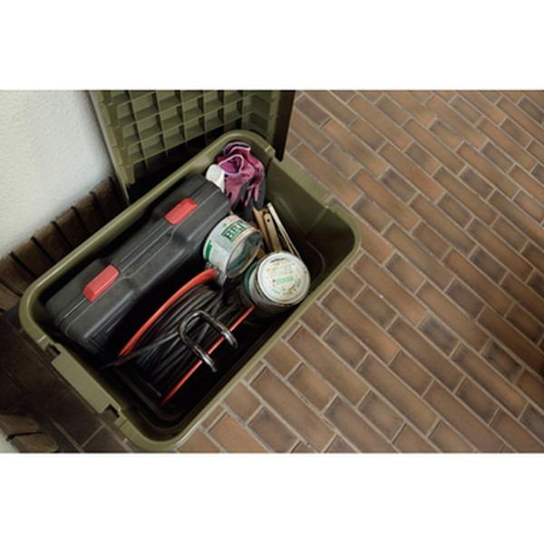 収納ボックス 収納ケース 幅60cm 50L カーキ 耐荷重100kg ロック機能付取っ手 日本製 トランクカーゴ 玄関 ベランダ アウトドア |  | 03
