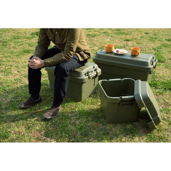 収納ボックス 収納ケース 幅78cm 70L カーキ 耐荷重100kg ロック機能付取っ手 日本製 トランクカーゴ 玄関 ベランダ アウトドア |  | 01