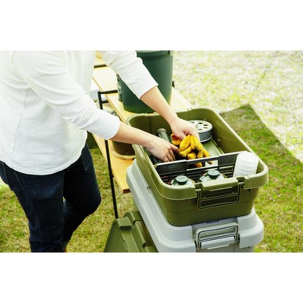 収納ボックス 収納ケース 幅60cm 50L LOW TYPE 浅型 カーキ S蓋 車用 ルーフキャリー対応 日本製 トランクカーゴ アウトドア |  | 02