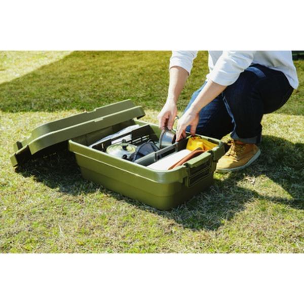 収納ボックス 収納ケース 幅60cm 50L LOW TYPE 浅型 カーキ S蓋 車用 ルーフキャリー対応 日本製 トランクカーゴ アウトドア |  | 04