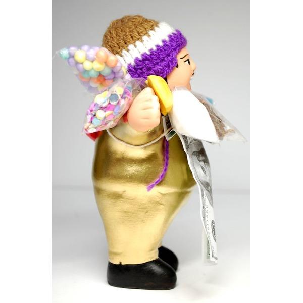〔エケコ人形15cm〕ゴールド （ペルー直輸入） アクセサリー類指定不可 |  | 04