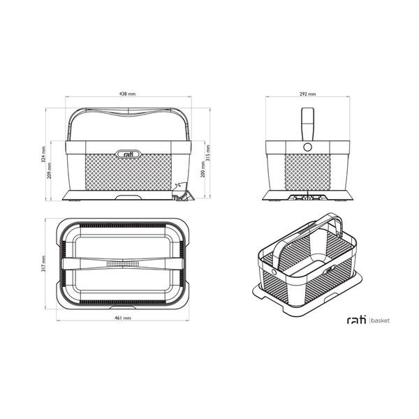 Rati basket 車載用ユニバーサルバスケット 台座付きセット V01344 |  | 05