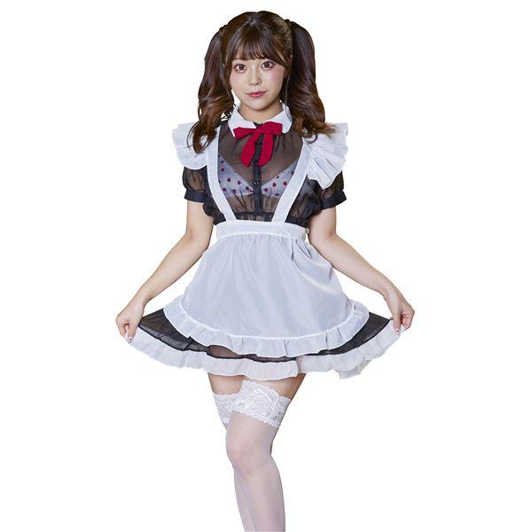 〔コスプレ衣装/コスチューム〕 SecretRose シースルーメイド 〔イベント パーティー〕 | 