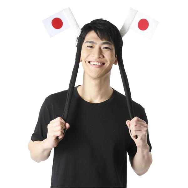 〔コスプレ衣装/コスチューム〕 応援 パタパタカチューシャ 日の丸国旗 〔イベント パーティー〕 |  | 04