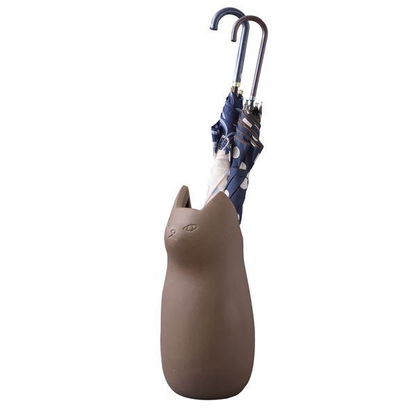 傘立て アンブレラスタンド 約幅21×奥行22×高さ45.5cm 猫型 ブラウン 陶器 完成品 玄関 入口 エントランス 店舗 オフィス |  | 01