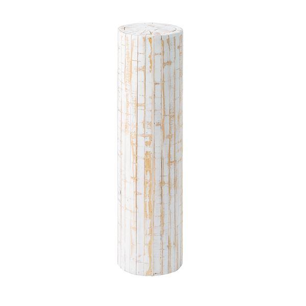 プランタースタンド 約直径20×高さ68cm ホワイト 木製 グリーンベース 完成品 リビング 店舗 観葉植物用 インテリア家具 | 