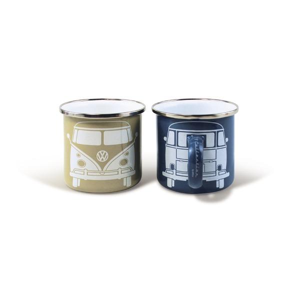 VW Collection ホーローマグ 2個セット （ブルー＆グレー） BUTA21 | 
